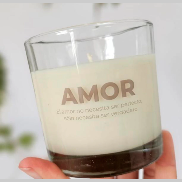 Vela de soja amor
