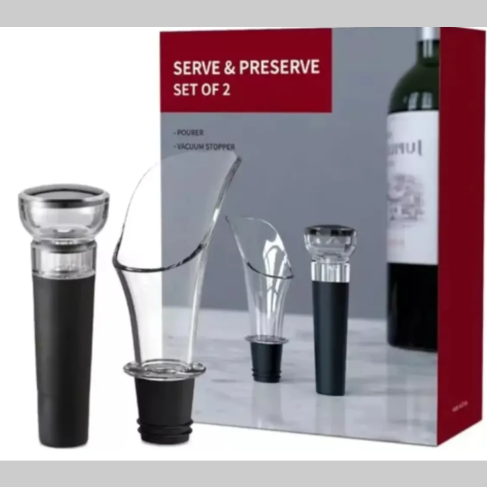 Set pico y tapon para vino