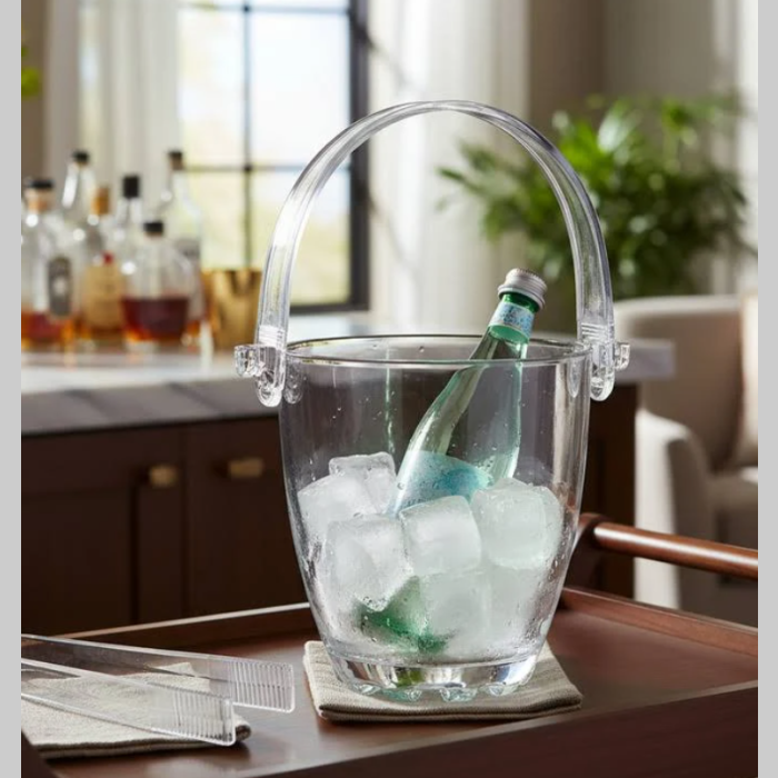 Hielera vidrio con pinza