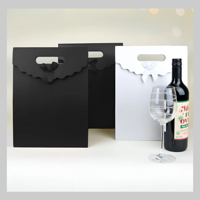 Bolsa de regalo moño byn mediana