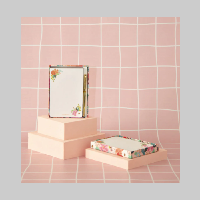 Set taco y lapicera con caja