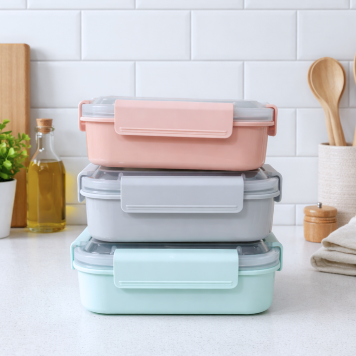 Lunchera acero con división