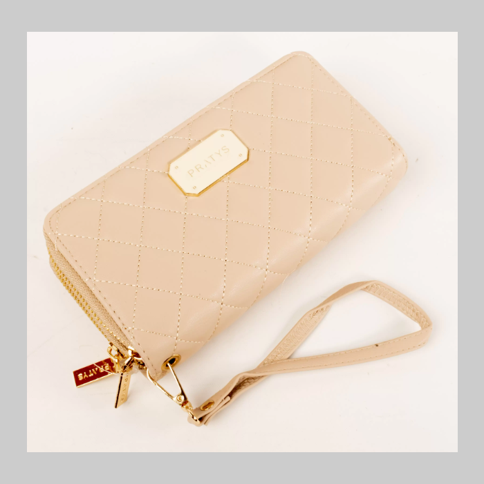 Billetera dos cierres matelaseada