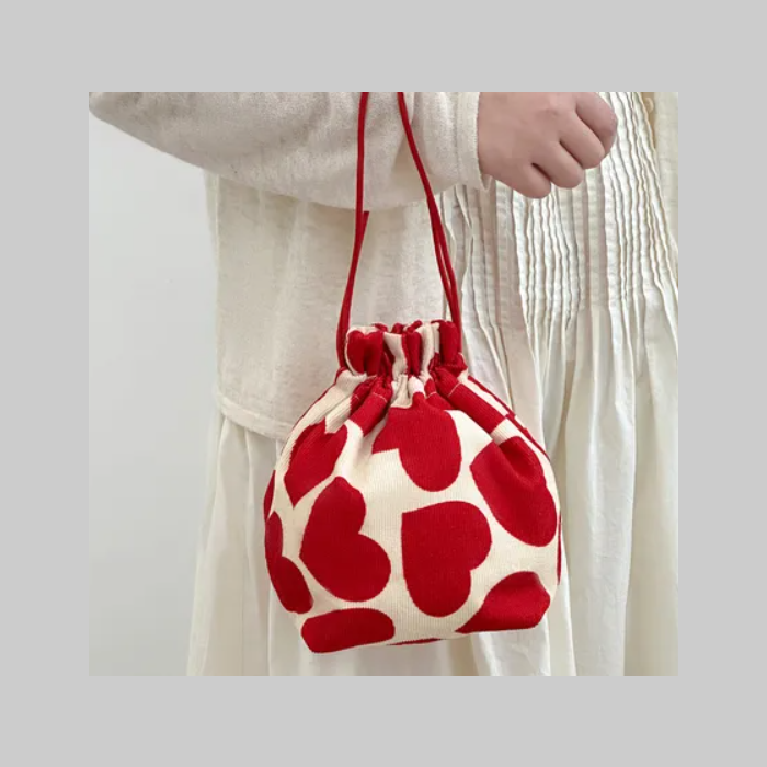 Porta cosmeticos bolsito corazones