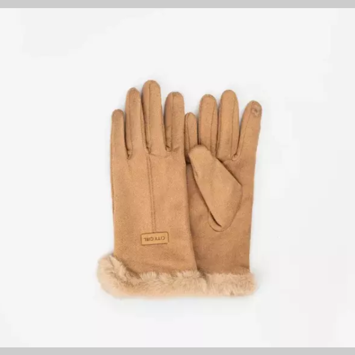 Guantes dama con piel