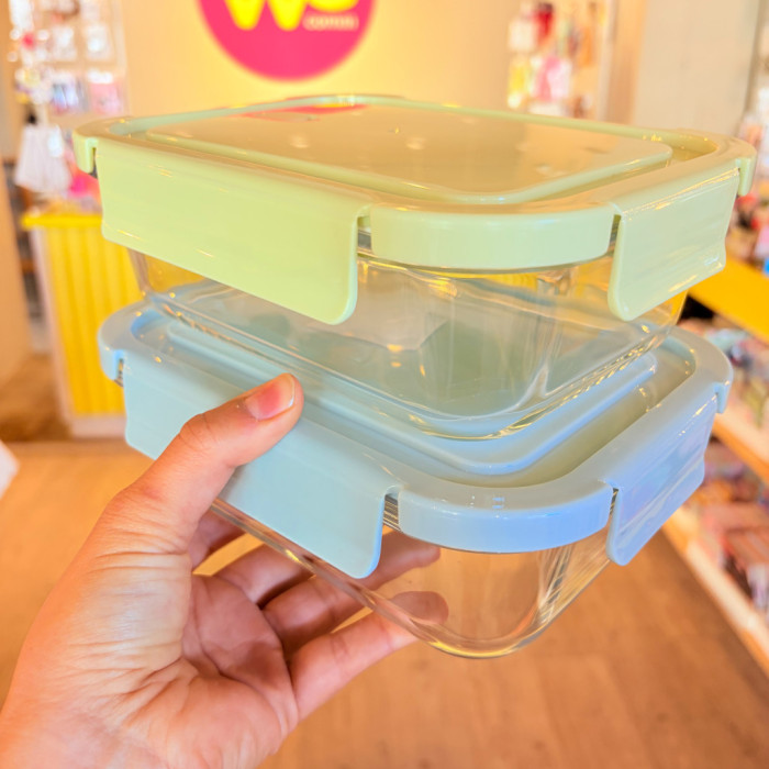 Tupper de vidrio rectangular