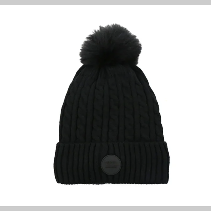 Gorro pompon negro